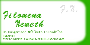 filomena nemeth business card
